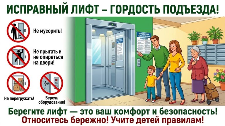 Исправный лифт – гордость подъезда!
